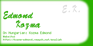 edmond kozma business card